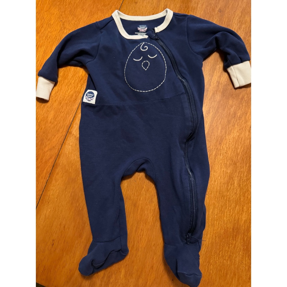 Nested Bean Zen Footie Classic Navy Blue Weighted Sleepsuit‎ Baby 3-6 Months